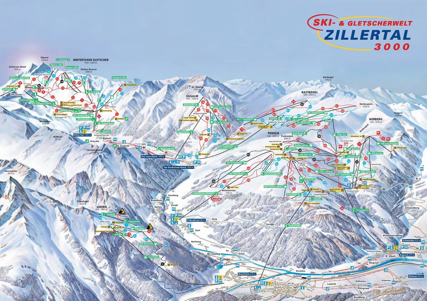 Mayrhofen Trail Map