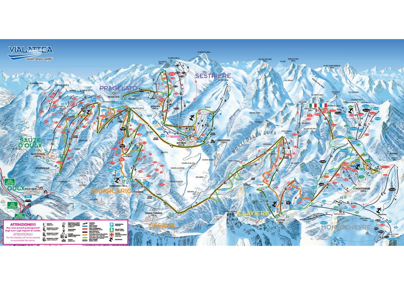 Sestriere Trail Map