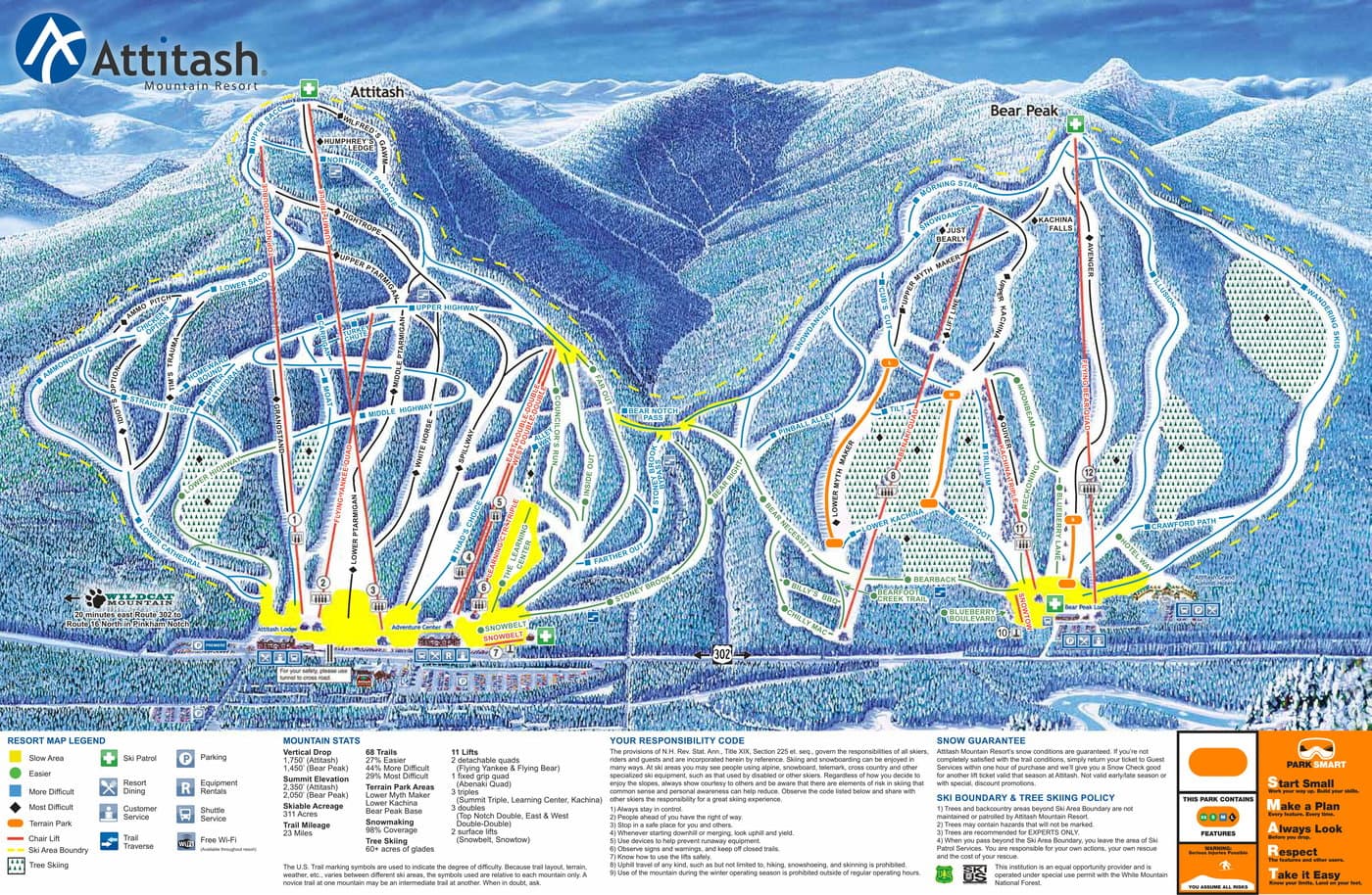 Attitash Trail Map