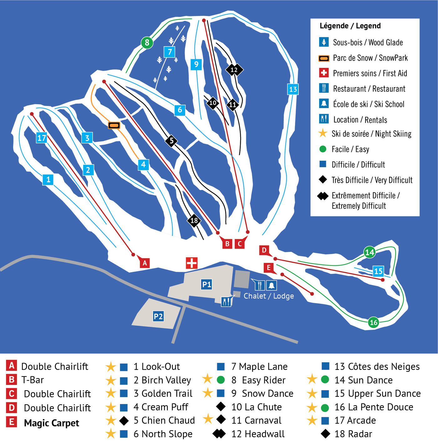 Ski Vorlage Trail Map